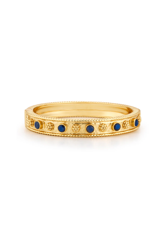 Berry Gem Classic Hinged Bangle - Blue Labradorite