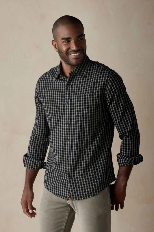 Nikko Button Up Shirt - Black Plaid