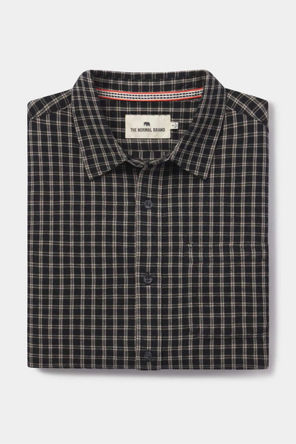 Nikko Button Up Shirt - Black Plaid
