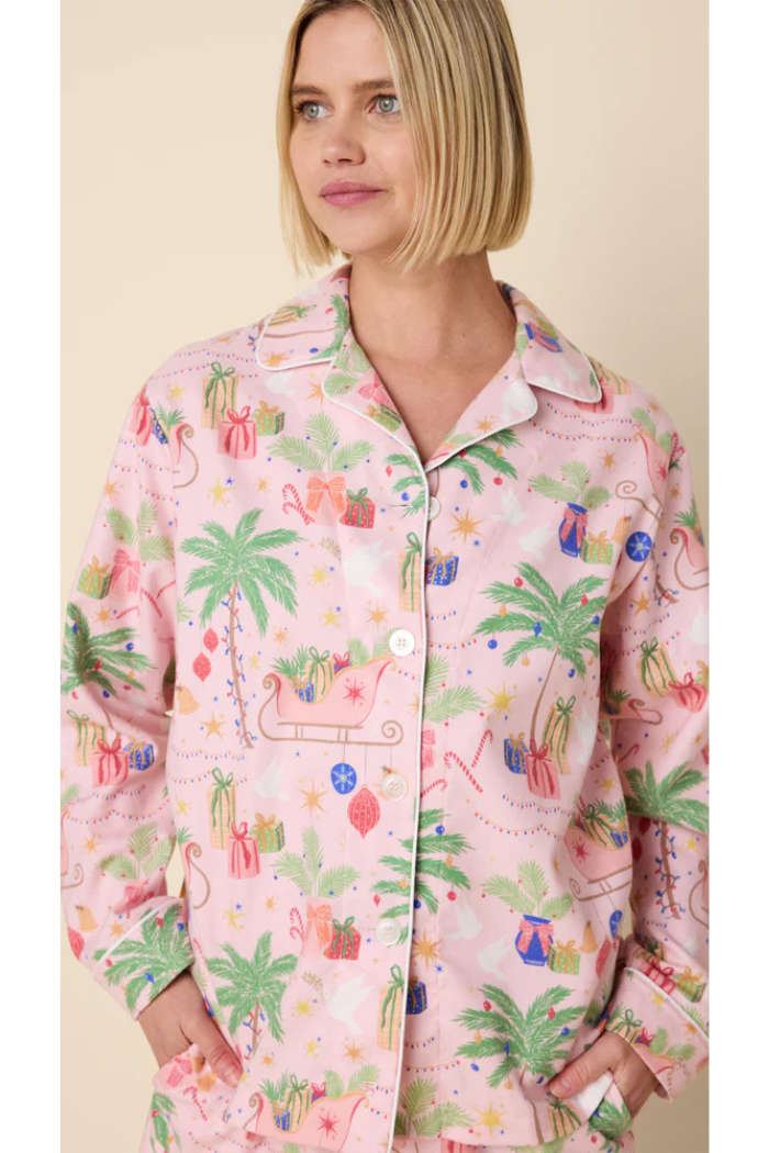 California Christmas Flannel Long-Sleeved Pajama