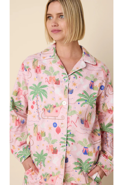 California Christmas Flannel Long-Sleeved Pajama