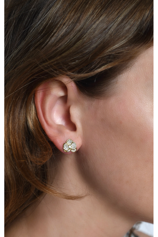 ORCHID PAVE STUDS/SILVER