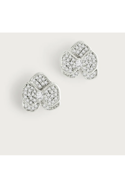 ORCHID PAVE STUDS/SILVER
