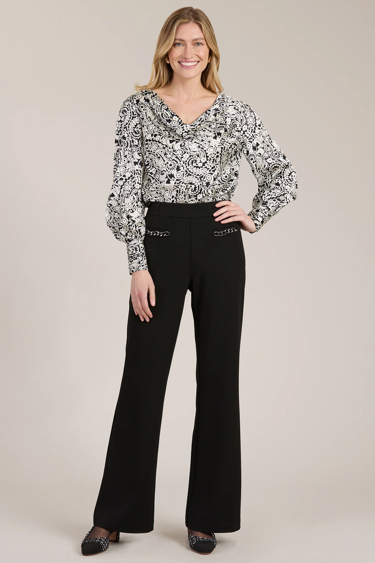 Olivia Lace Charmeuse Top