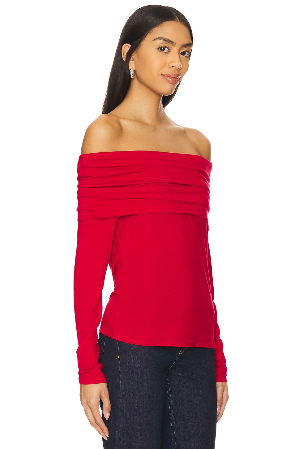 Off The Shoulder Top - Mars Red