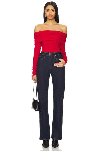 Off The Shoulder Top - Mars Red
