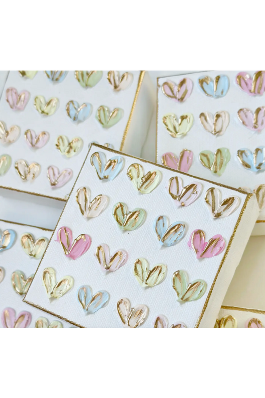 CANDY HEARTS 4X4 CANVAS