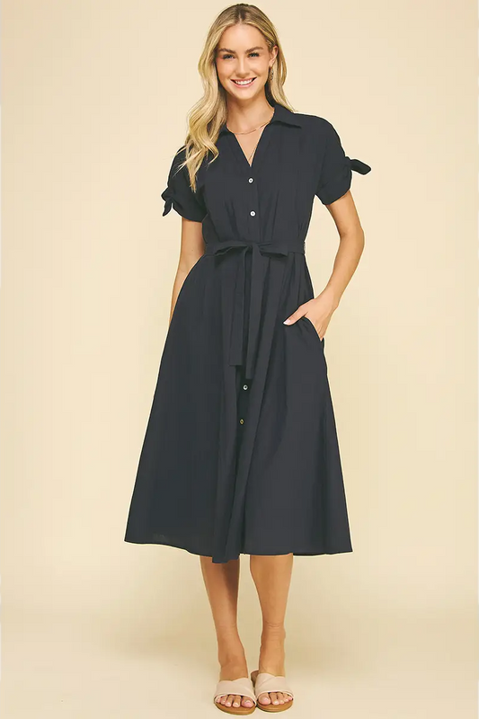 Button Down Midi Dress