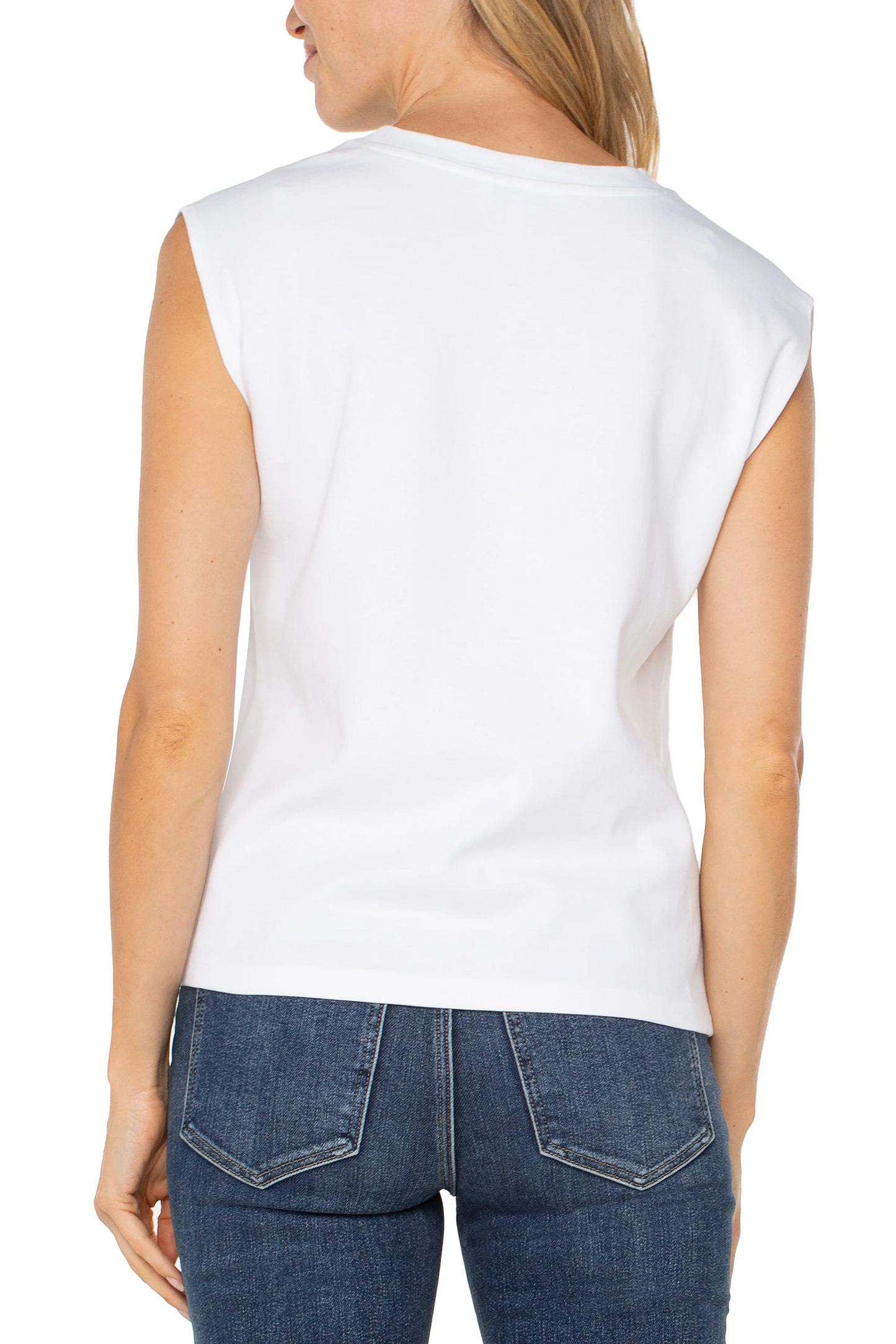 Cap Slv Dolman V Neck Knit Top W Emb