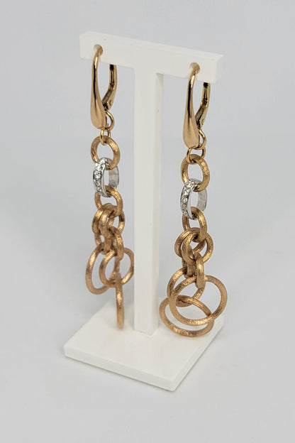 18kt Rose Gold & Diamond Earrings