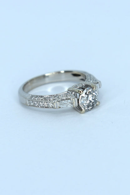 18kt White Gold Diamond Bridal Ring