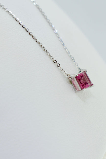 18kt White Gold Tourmaline Necklace