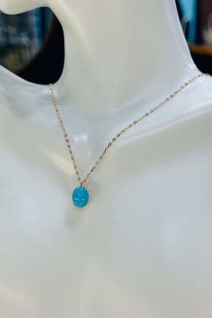 18kt Y/Gold Turquoise Necklace
