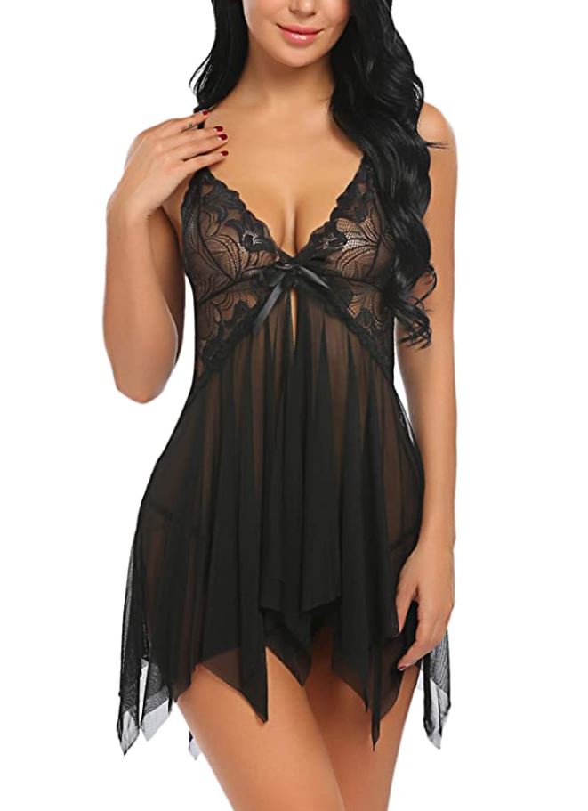 Women's Lace BabyDoll Lingerie Sleepwear