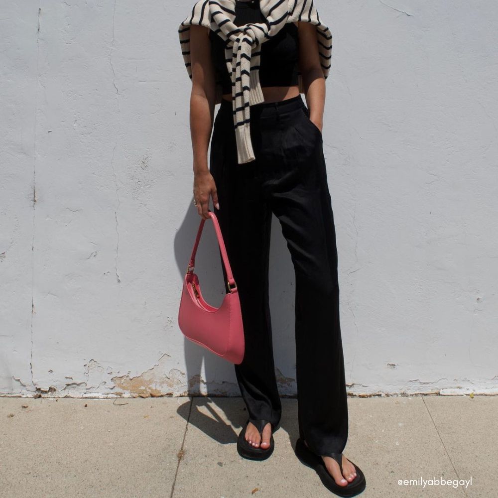Yvonne Pink Small Recycled Vegan Shoulder Bag