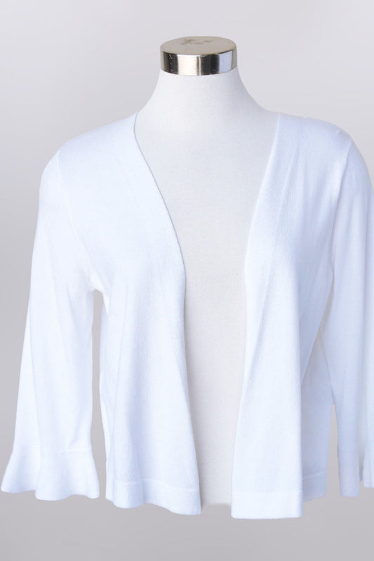 3/4 sleeve open short cardigan