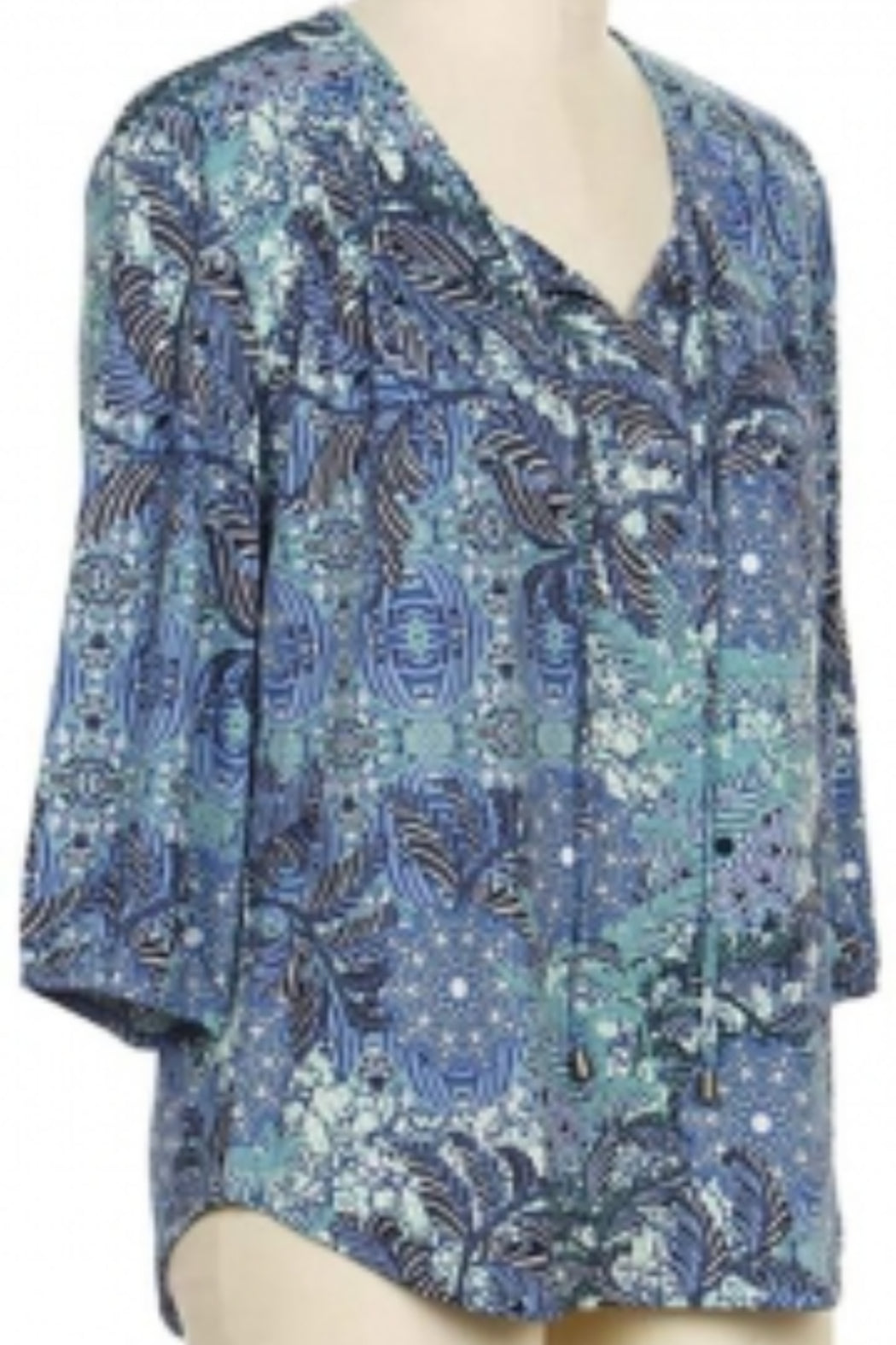 3/4 sleeve print top