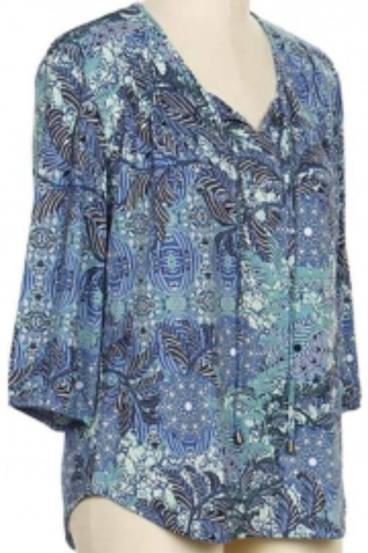 3/4 sleeve print top