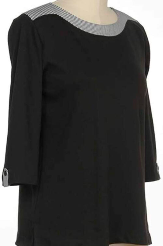 3/4 Sleeve Trim Top