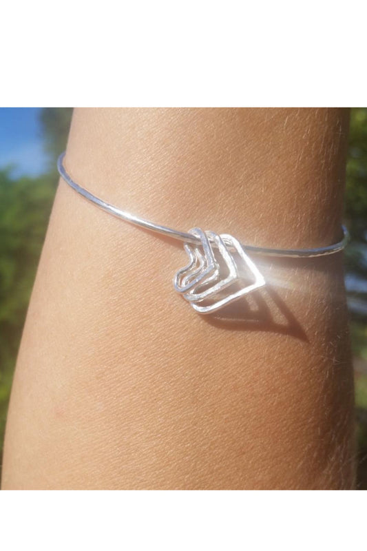 3 Heart Bangle