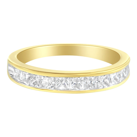 14Kt Yellow Gold Diamond Channel Band Ring (1 Cttw, H-I Color, Si2-I1 Clarity)