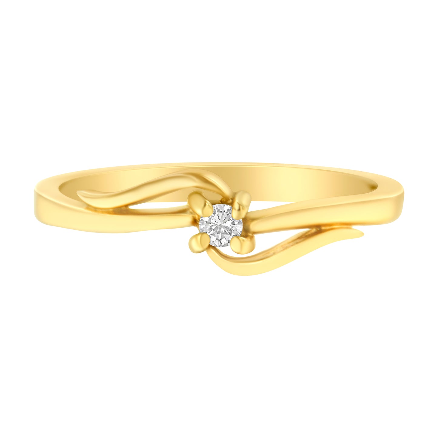 10K Yellow Gold Diamond Promise Ring (1/20 Cttw, H-I Color, I1-I2 Clarity) - Size 7