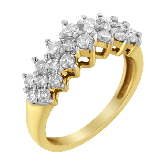 10K Yellow Gold Round Diamond Ring (1 Cttw, J-K Color, I1-I2 Clarity)