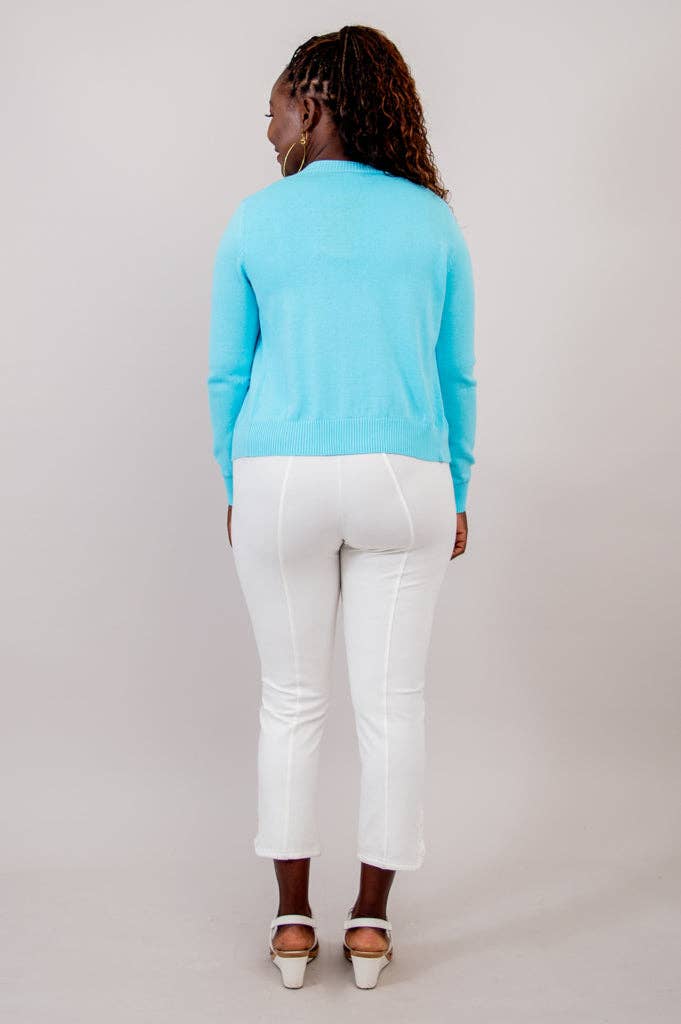 Tellie Cardigan, Turquoise Size XL