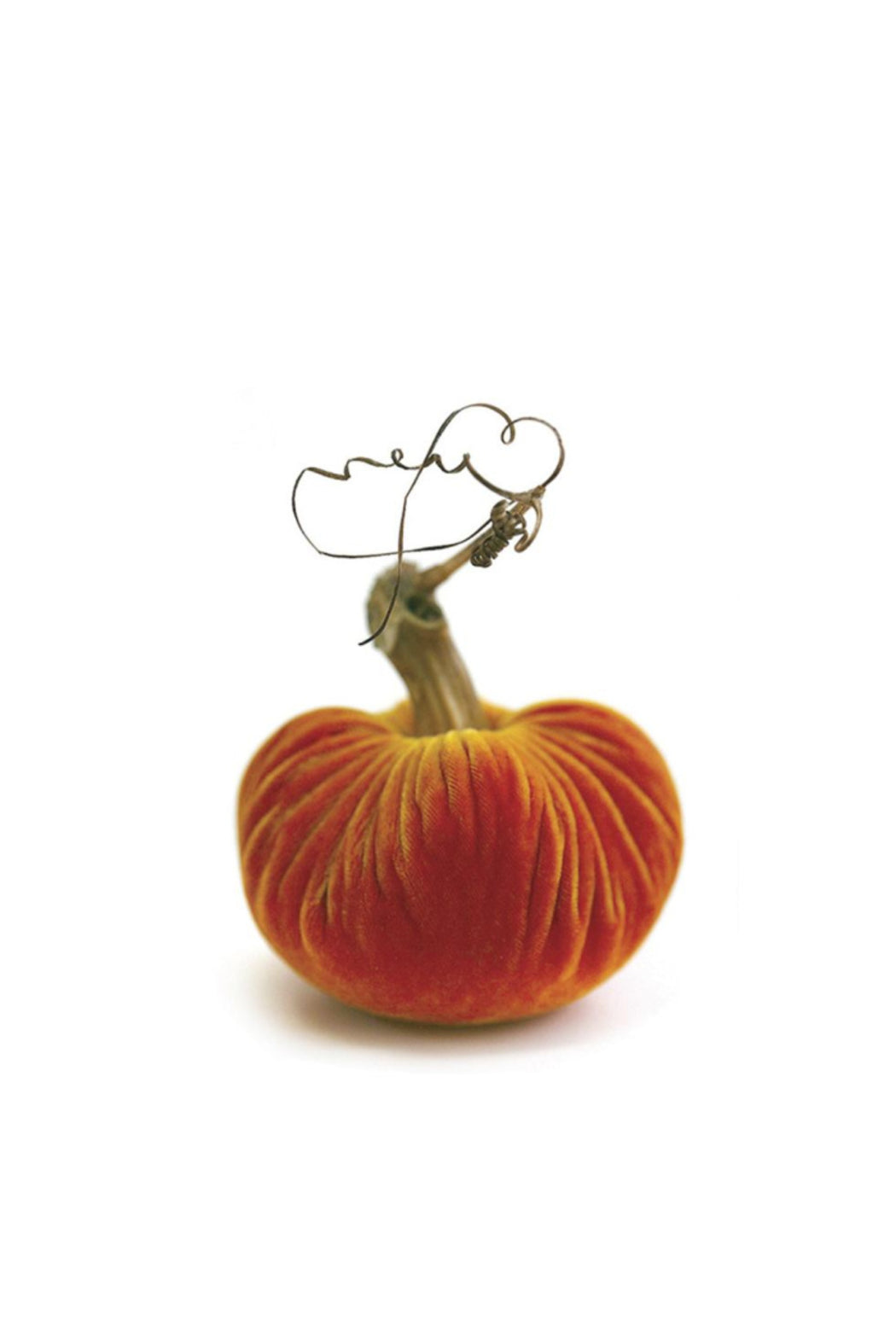 4" VELVET PUMPKINS