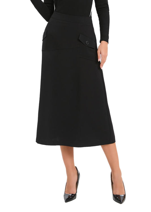 A-Line Midi Skirt With Pockets
