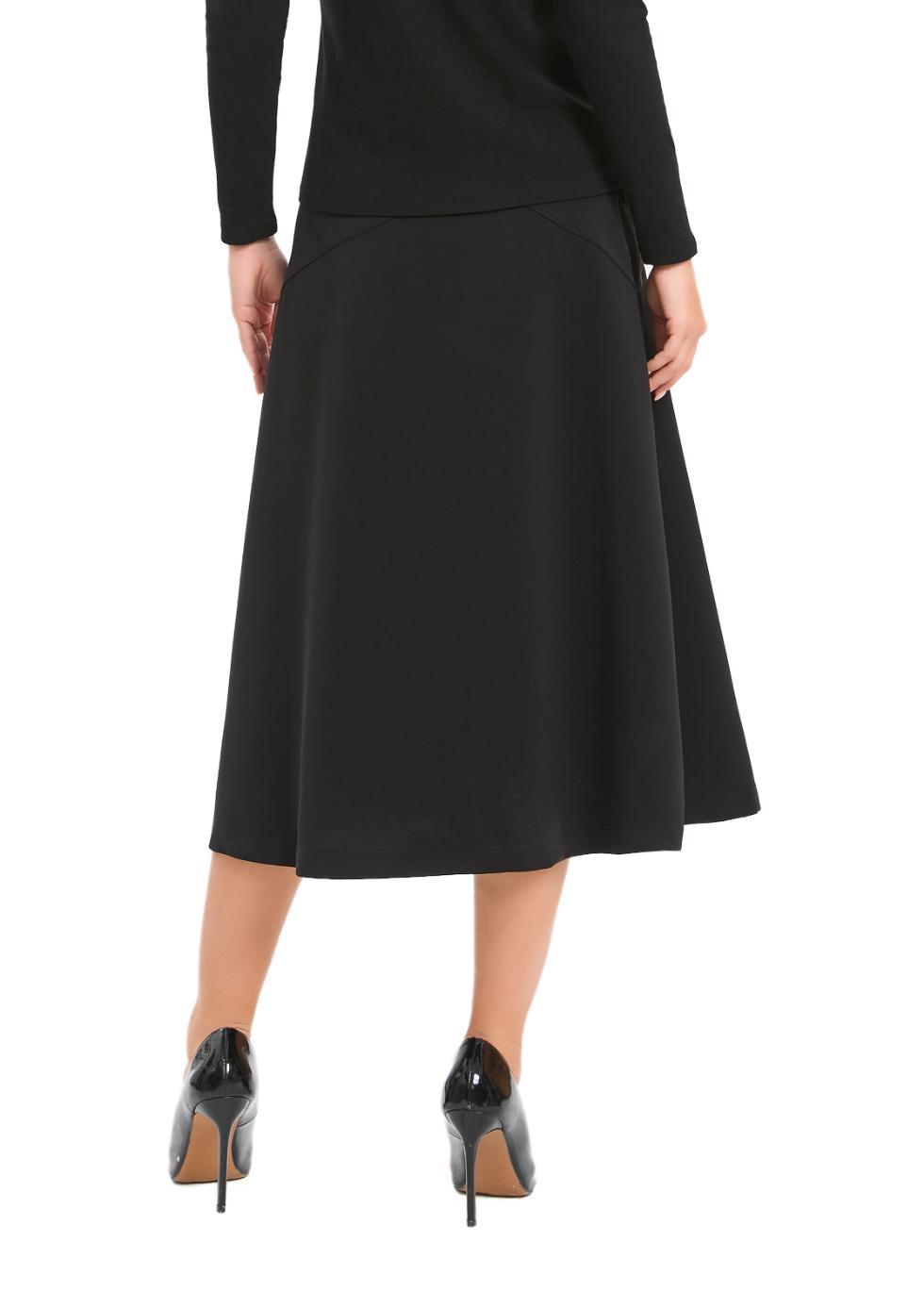 A-Line Midi Skirt With Pockets