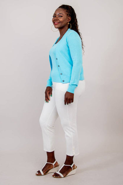 Tellie Cardigan, Turquoise Size XL
