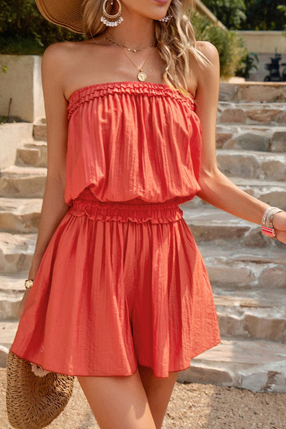 Strapless Romper With Pockets