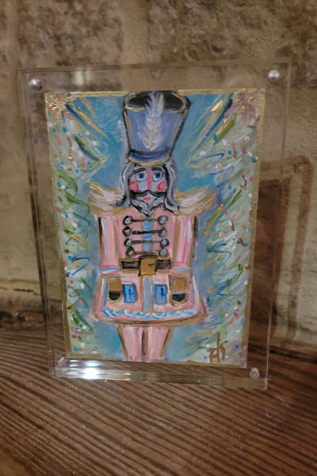 5x7 ORIGINAL PAINTING UNDER 6X8 ACRYLIC