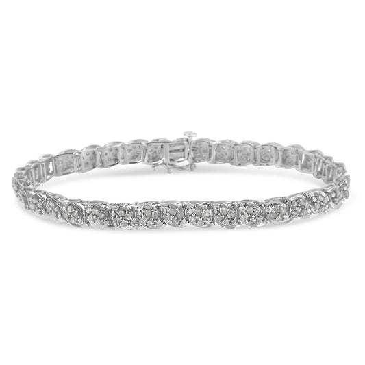 Sterling Silver Diamond Link Bracelet (2 Cttw, I-J Color, I3 Clarity)