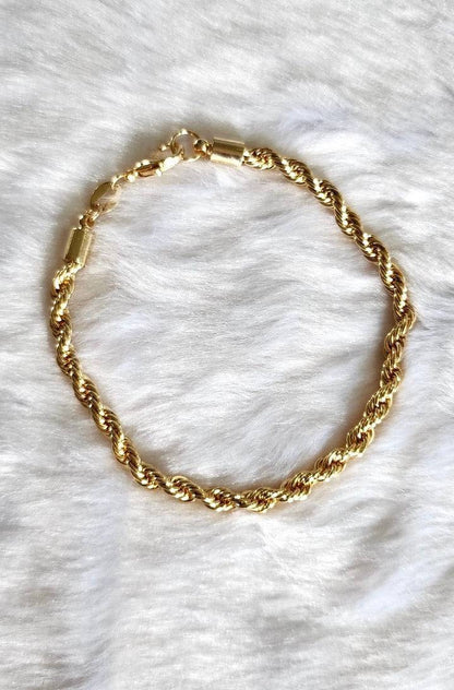 X Bracelet Rope Chain Gold-filled