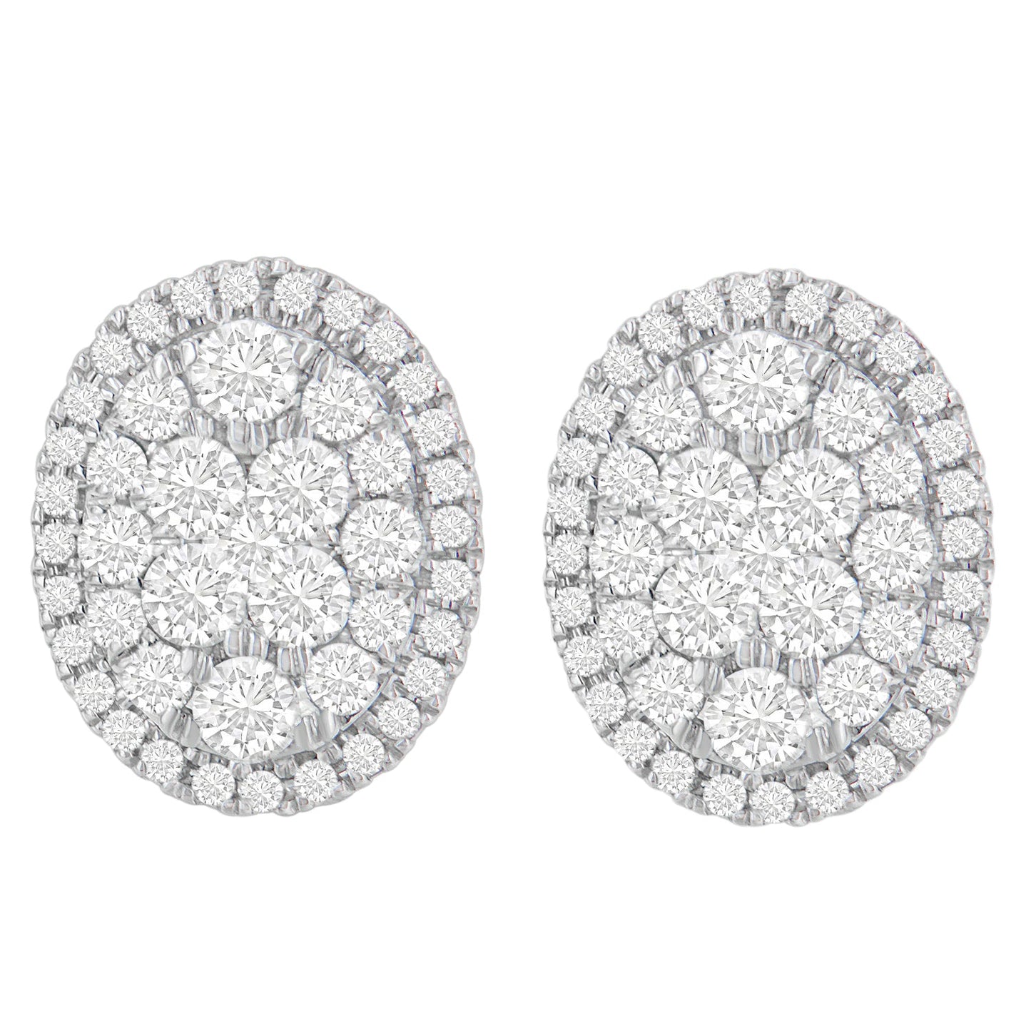 14K Yellow Gold 1 3/4 Cttw Round Cut Diamond Earrings (H-I, I1-I2)