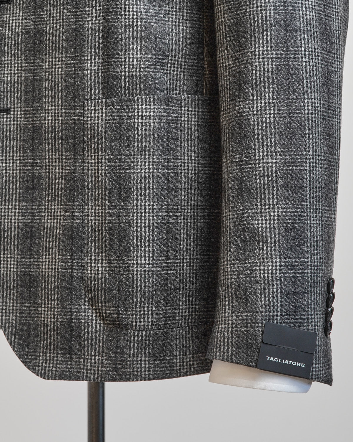 Tagliatore Winter Check Grey Black Suit