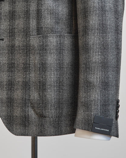 Tagliatore Winter Check Grey Black Suit