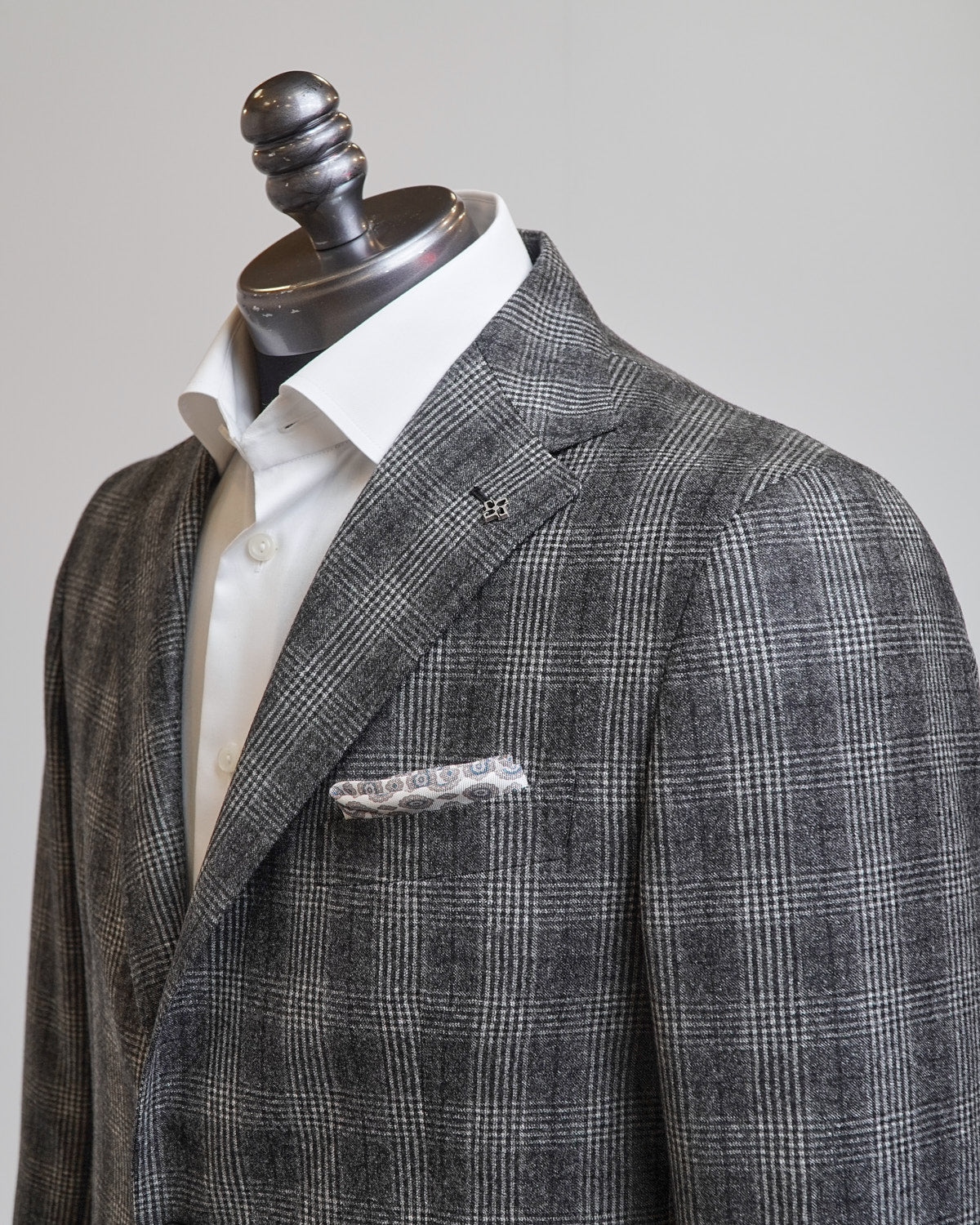 Tagliatore Winter Check Grey Black Suit