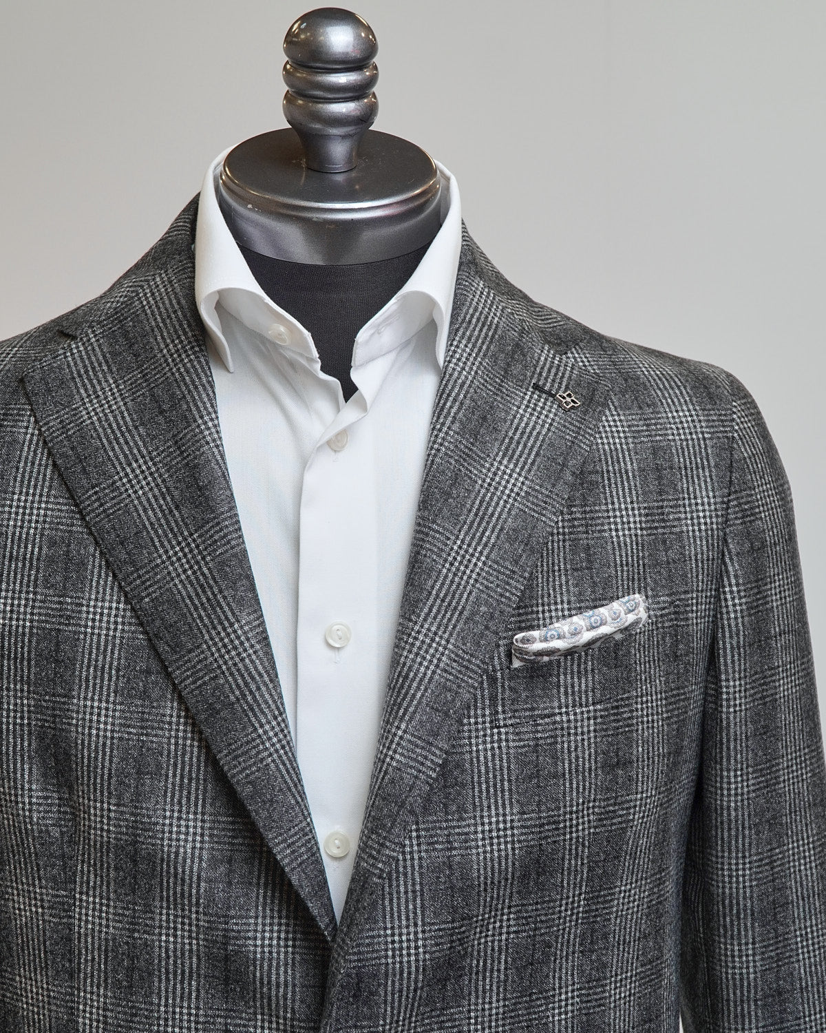 Tagliatore Winter Check Grey Black Suit