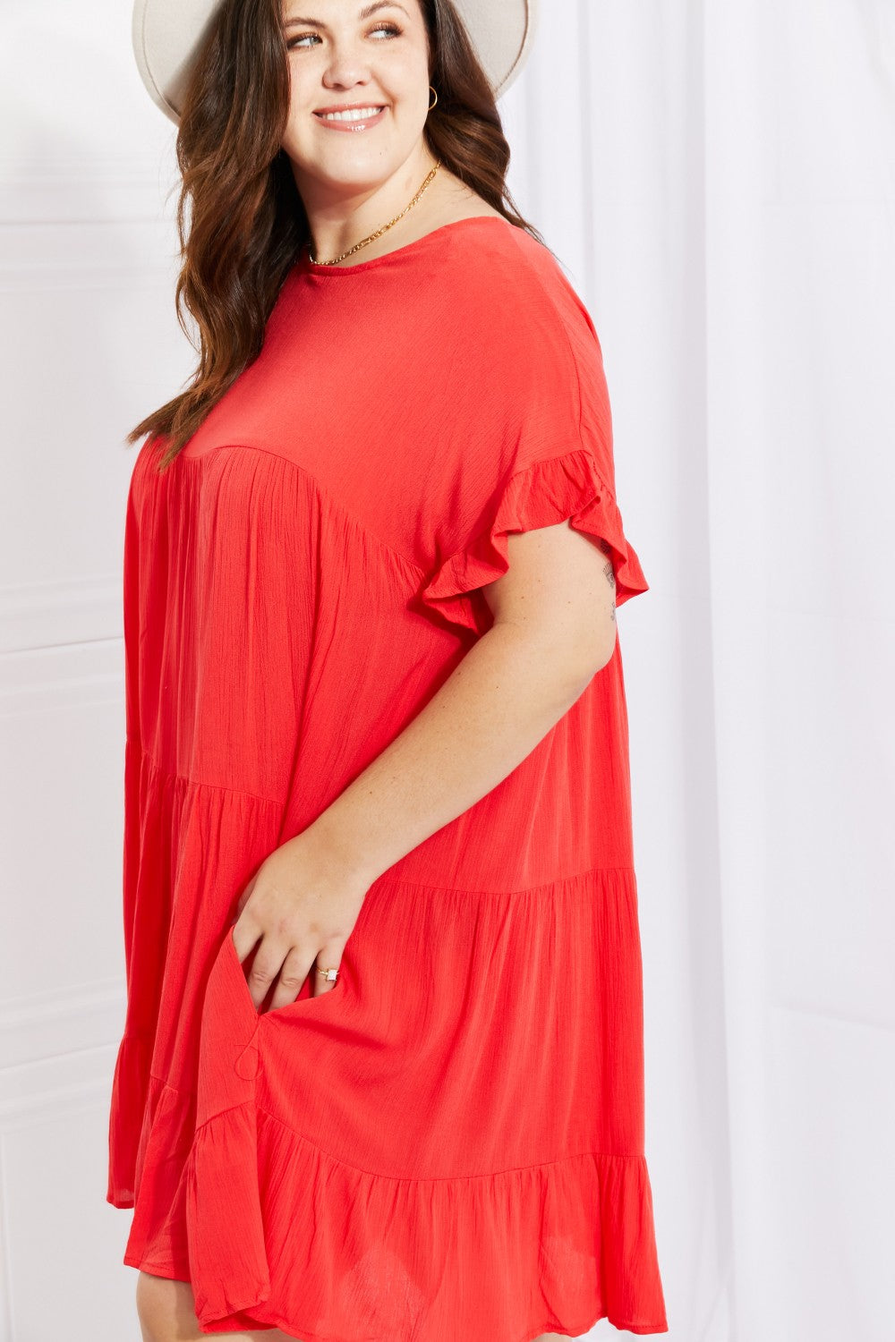 Tulip Fields Tiered Midi Dress