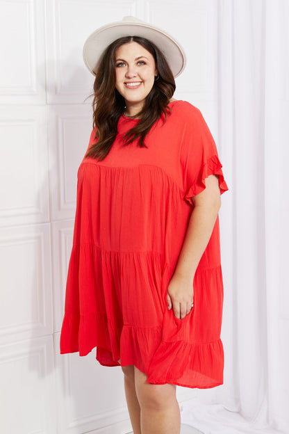 Tulip Fields Tiered Midi Dress