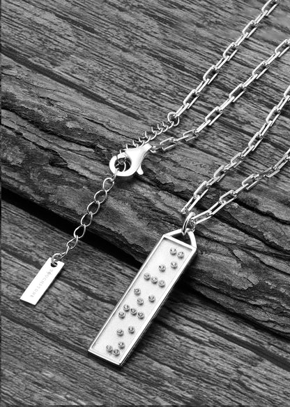 Touchstone Beloved Bar Necklace Silver