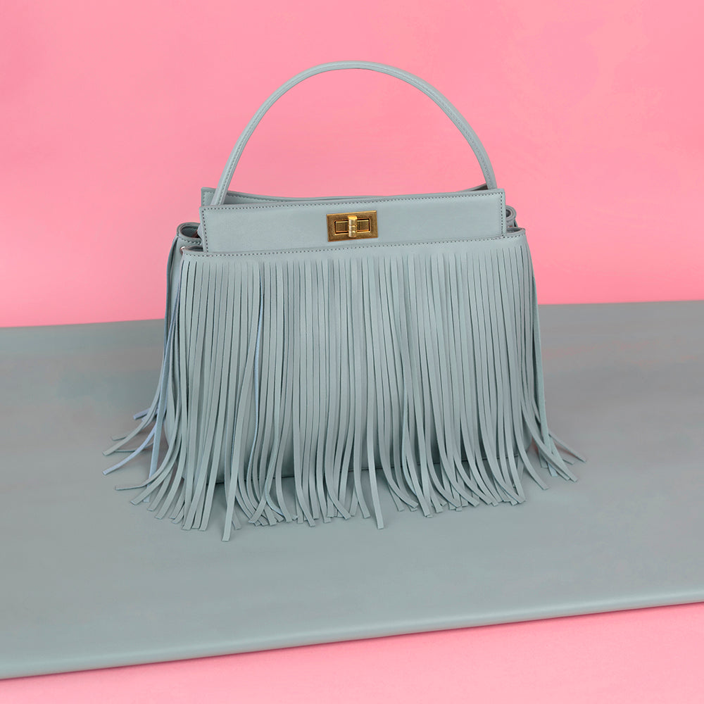 Anne Sky Recycled Vegan Top Handle Bag