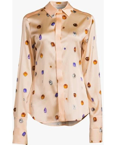 Sportmax Astor Jewel Print Silk Blouse