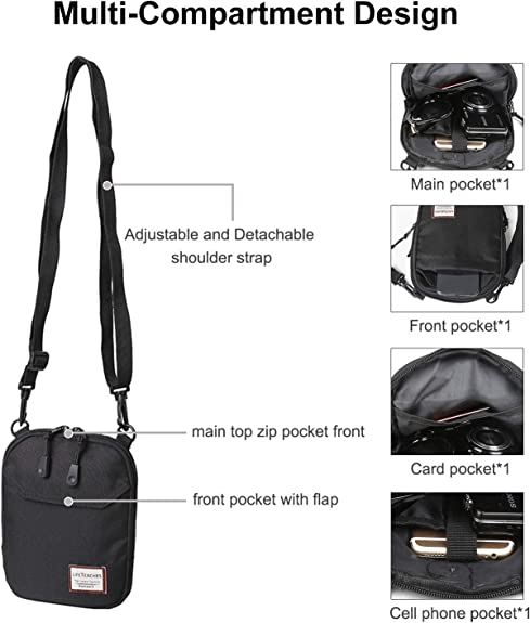 Unisex Stylish Messenger Bag Compact and Durable Shoulder Daily Commuter