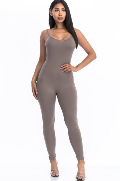 Solid Bodycon Cami Jumpsuit (CAPELLA)