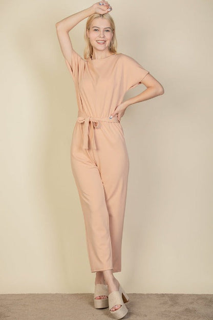Tie Waist Relaxed Jumpsuit (CAPELLA)