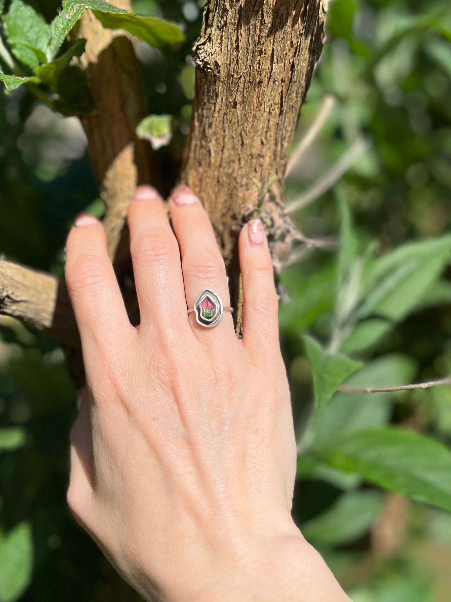 Watermelon Tourmaline Ring